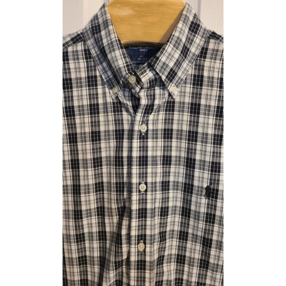 Ralph Lauren Golf Button up Shirt, Long Sleeves Blake Style Size Large